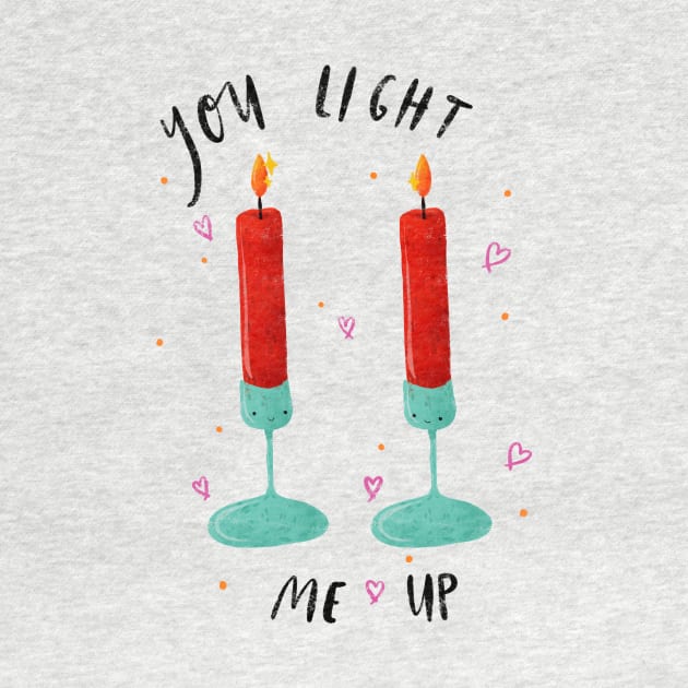 “You light me up” Candle Pun by Maddyslittlesketchbook